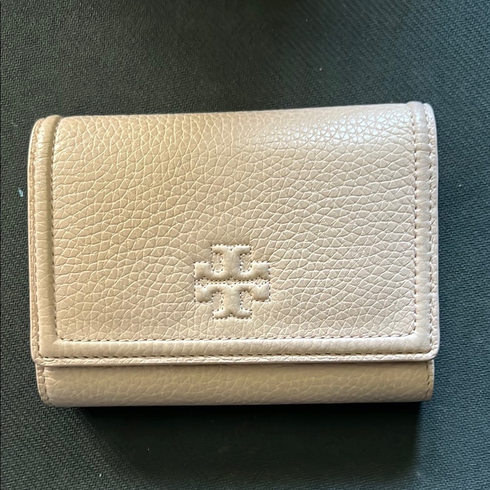 Tory Burch Beige Leather Wallet